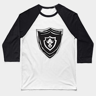 Shield Black Shadow Silhouette Anime Style Collection No. 282 Baseball T-Shirt